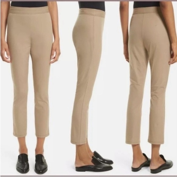 Theory Pants - THEORY Bimsa Approach Ankle Straight Leg‎ Stretchy Pants in Sierra Beige 0